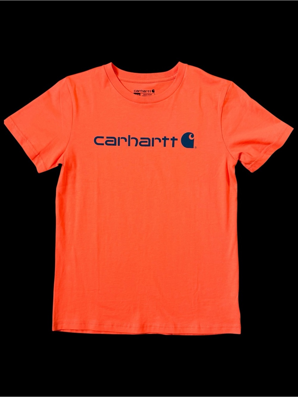 Carhartt Kids' Orange Logo Short-Sleeve Tee Size 10/12 (medium)